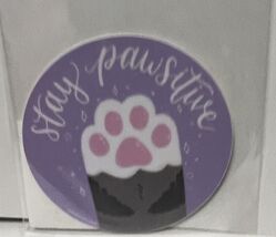 Stay paws-sitive cat , Vinyl Decals Sticker waterproof durable removal 2... - $2.33