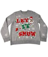 Ugly Christmas Sweater XL Funny Cute Let it Snow Snowman by Lubot - $389.13 MXN