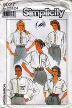 Vintage 1989 Misses&#39; SHIRT Simplicity Pattern 9027-s Sizes 22-24 UNCUT - $12.00
