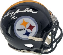 Terry Bradshaw Unterzeichnet Pittsburgh Steelers Mini Speed Helm Bas - £182.00 GBP