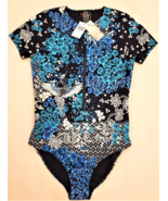 Johnny Was Swimsuit Surf Neoprene Blue-Fly Zip-Up One-Piece Sz - XL - £157.09 GBP