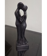 Contemporary Sleek-Elegant Black Ceramic Kissing/Dancing/Loving Couple H... - £8.59 GBP