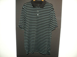 Reebok Golf Polo Shirt Men&#39;s Size 2XL Short Sleeves Dark Navy Stripes - £9.74 GBP