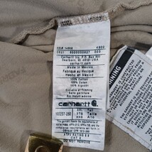 Carhartt Shirt Men's 3XL Tall Beige Long Sleeve Henley Cotton Flame Resistant FR image 6