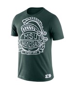Michigan State Spartans Mens Nike Basketball Crest Dri-Fit Cotton T-Shir... - £19.01 GBP