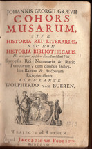 1715 Cohors Musarum Graevius History Literature Bibliography Latin Scholar - £502.12 GBP