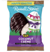 Russell Stover Easter Coconut Crème Dark Chocolate Easter Egg, 1.3 Oz. - £5.34 GBP