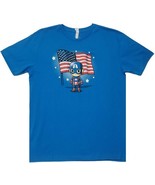 Marvel CAPTAIN AMERICA Unisex Adult Men Women Cobalt Blue Graphic T-Shir... - £11.89 GBP