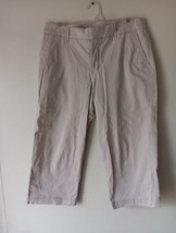 Sonoma Capri Pants Womens Size 10 Tan Chino Khaki Cotton Straight - £13.18 GBP