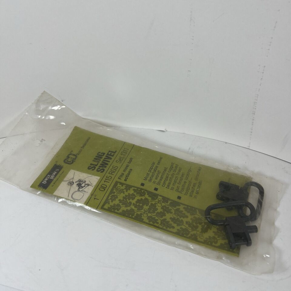 Uncle Mikes Sling Swivel 1&quot; QD 115 RGS Set 1311 Fits Most Bolt Action Ri... - $17.00
