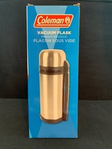 NEW! Coleman 1.5 Liter Vacuum Flask 50+ ounce Stainless Steel Bottle W/Cup Strap - £8.43 GBP