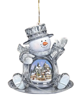Holiday Acrylic Car Ornament, Backpack Access, Tree Decor-New- Snowman Snowglobe - £10.14 GBP