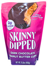 Skinny Dipped Dark Chocolate Peanut Butter Cups 30 Count Bag EXP 08/2026 - $23.85
