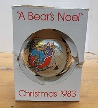 Vintage 1983 Schmid A Bear&#39;s Noel Paddington Glass Ball Ornament in Original Box - £15.00 GBP