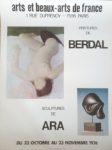 Berdal - Ara - Poster Original Exhibition - Arts &amp; Beaux Arts de France - - £127.46 GBP