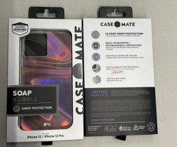 CaseMate Drop Protection Phone Case for Apple iPhone 12 Pro Soap Bubble - $8.99