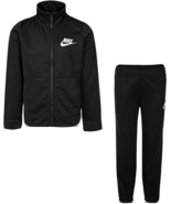 NWT $52 Nike Toddler Boys Black Track Suit Athletic Jacket &amp; Pants Set Sz 6 - £25.91 GBP