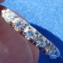 Earth mined Diamond Deco Wedding Band Vintage Platinum Anniversary Bridal Ring - $31,000.96 MXN