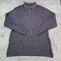 Payne Stewart Shirt Mens LS L Black Gray Check Legacy Polo 100% cotton C... - $17.80