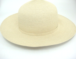 Amanda Smith Womens Brimmed Straw Hat Natural Color 90% Paper 10% Cotton - £12.62 GBP
