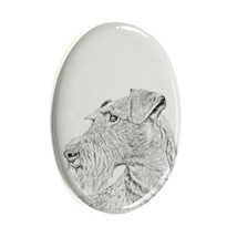 Irish terrier- Gravestone oval ceramic tile with an image of a dog. - £7.90 GBP