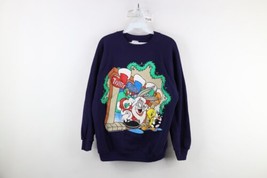 Vtg 90s Looney Tunes Womens Large Christmas Bugs Bunny Santa Claus Sweatshirt - £46.42 GBP