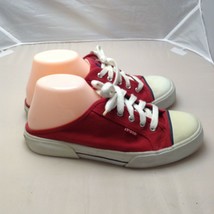 Ralph Lauren Polo Womens Red Slip On Skid Resistant Sneaker Tennis Shoe Size 10B - £27.93 GBP