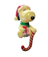 Vintage Snoopy Christmas Stocking Holder Hanger Plastic Retro 1970s 1980s - €31,82 EUR