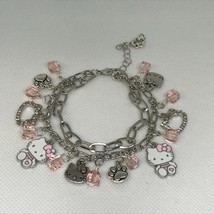 ~Hello Kitty~Cute Cat Charm Bracelet ~Anime Sanrio~ Double Chain! You Choose - £11.17 GBP
