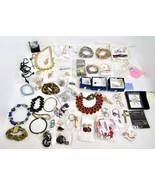 Costume Jewelry Mixed Lot Necklaces Bracelets Pins Rings and More New &amp; ... - £39.43 GBP