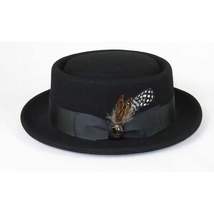 Mens Bruno Capelo Dress Hat Australian Wool Crushable Pork Pie Jazz PP100 Black image 3