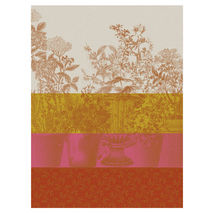 Le Jacquard Francais Foraison Raye Pink Floral Cotton Tea Kitchen Towel  - $28.00