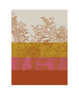 Le Jacquard Francais Foraison Raye Pink Floral Cotton Tea Kitchen Towel  - £22.45 GBP