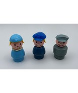 Set of 3 Vtg Fisher Price Little People Wood Plastic Police Woman Chaffe... - £4.03 GBP