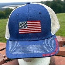 American Flag Trucker Hat Western States Equipment Patriotic USA Mesh Back NEW - £16.04 GBP