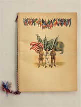 1919 antique WWI chester co pa DINNER MENU soldier sailor marine NAMES L... - $89.05