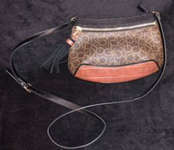 Calvin Klein brown purse with straps RN54163. 10” W x 7” H -Excellent Condition! - £22.91 GBP