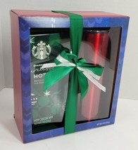 Starbucks Christmas Red Tumbler Coffee Cup &amp; Hot Cocoa Gift Box NEW BBD 4/27/24 - £19.32 GBP