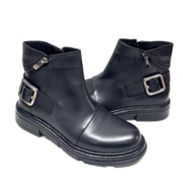 MIZ MOOZ   LEATHER  BOOTS BUCKLE  BACK ZIPPER BLACK  37EU / 7US NEW # Z-53 - €52,03 EUR