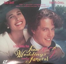 New FOUR WEDDINGS &amp; A FUNERAL LASERDISC Sealed 90s Hugh Grant LD Movie 1994 - £12.57 GBP
