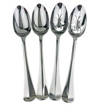 Lenox Williamsburg Royal Scroll Serving Spoon Set 4 Spoons Pierced Slott... - $121.86 CAD