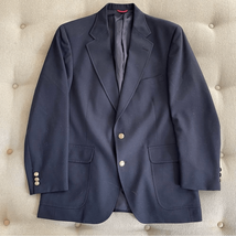 Jos A Bank Navy Dark Blue Blazer Gold Button 43L - $48.60