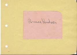 Bruce Hudson Signed Vintage Album Page - $39.59