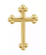 14K Gold Cross Lapel Pin - €162,19 EUR