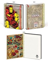 Iron Man Retro Design Marvel Comics Lined Spiral Journal Diary Notebook Licensed - £11.66 GBP