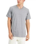 Alfani V-Neck T-Shirt Men&#39;s XL Grey Heather All Cotton Regular Fit - $11.99