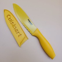 Cuisinart Utility Knife &amp; Blade Guard Yellow 6.5&quot;  Nonstick Serrated Blade - £8.75 GBP