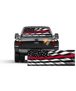 American Flag Thin Red Line Firefighter  Rear Window Perforated Graphic ... - $50.99