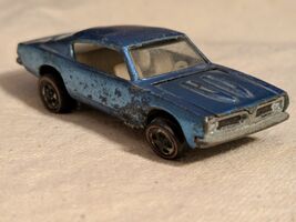 1968 Hot Wheels Bleu Sur Chrome Custom Barracuda Hk Redlines - $123.84