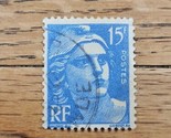 France Stamp Republique France 15f Used Blue - $1.89